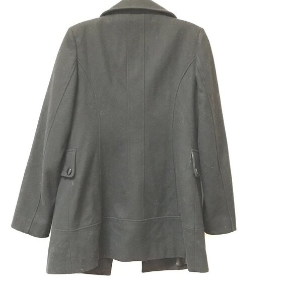 Guess Coat Peacoat Black Size Small Jacket Horn Clasps Toggle Warm EUC - Picture 7 of 8